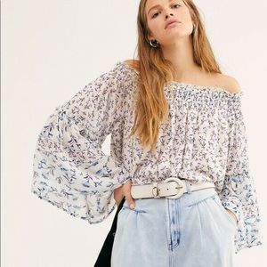 Free People Rose Valley Off-The-Shoulder Blouse